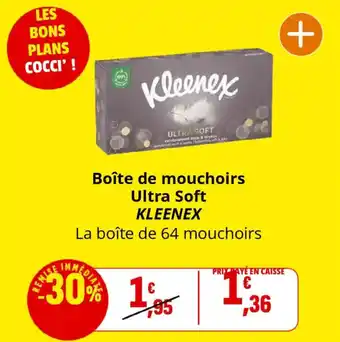 Coccinelle Supermarché KLEENEX Boîte de mouchoirs Ultra Soft offre