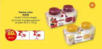 Coccinelle Supermarché RIANS Panna cotta offre
