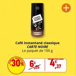 Coccinelle Supermarché CARTE NOIRE Café instantané classique offre
