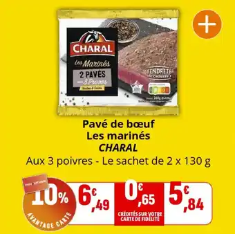 Coccinelle Supermarché CHARAL Pavé de bœuf Les marinés offre