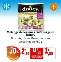 Coccinelle Supermarché D'AUCY Mélange de légumes cuits surgelés offre