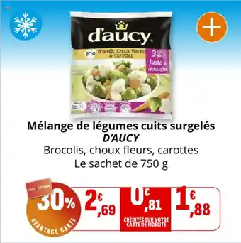 Coccinelle Supermarché D'AUCY Mélange de légumes cuits surgelés offre