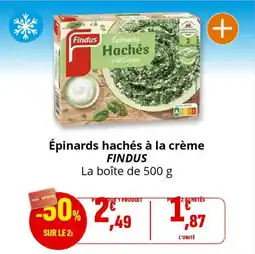 Coccinelle Supermarché FINDUS Épinards hachés à la crème offre