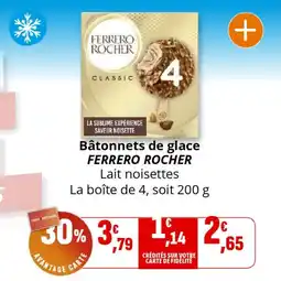 Coccinelle Supermarché FERRERO ROCHER Bâtonnets de glace offre