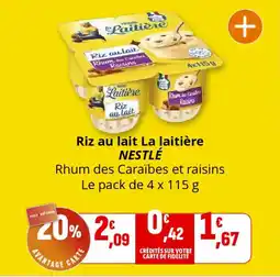 Coccinelle Supermarché NESTLÉ Riz au lait La laitière offre