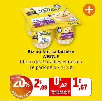 Coccinelle Supermarché NESTLÉ Riz au lait La laitière offre