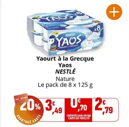 Coccinelle Supermarché NESTLÉ Yaourt à la Grecque Yaos offre