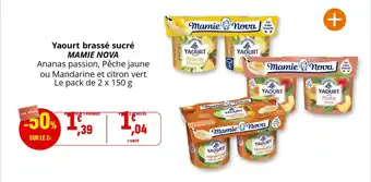 Coccinelle Supermarché MAMIE NOVA Yaourt brassé sucré offre