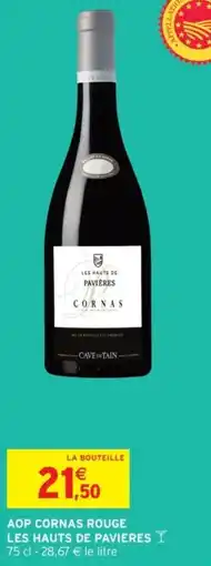 Intermarché Aop cornas rouge les hauts de pavieres offre