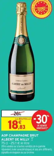 Intermarché Aop champagne brut albert de milly offre