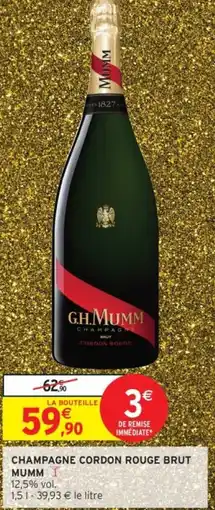 Intermarché Champagne cordon rouge brut mumm offre