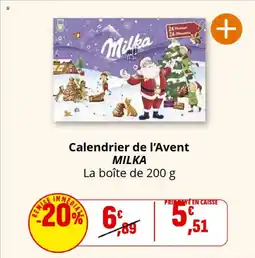 Coccinelle Supermarché MILKA Calendrier de l'Avent offre