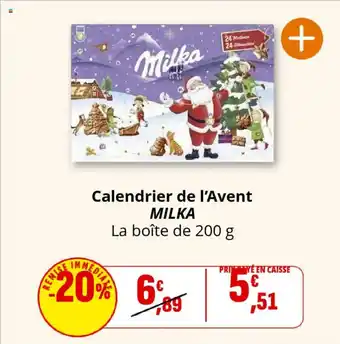 Coccinelle Supermarché MILKA Calendrier de l'Avent offre