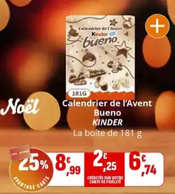 Coccinelle Supermarché KINDER Calendrier de l'Avent Bueno offre