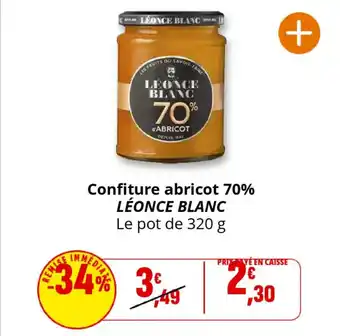 Coccinelle Supermarché LEONCE BLANC Confiture abricot 70% offre