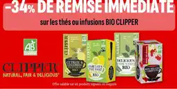 Coccinelle Supermarché BIO CLIPPER sur les thés ou infusions offre