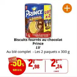 Coccinelle Supermarché LU Prince Biscuits fourrés au chocolat offre
