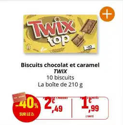 Coccinelle Supermarché TWIX Biscuits chocolat et caramel offre