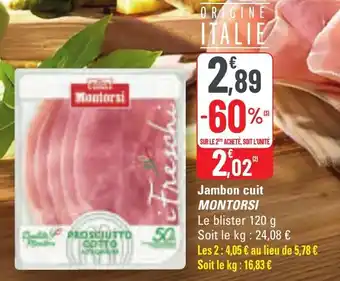 G20 Jambon cuit montorsi offre