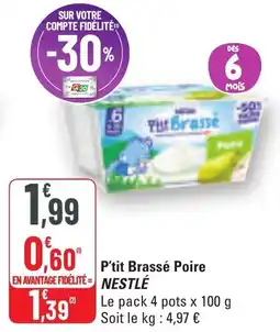 G20 P'tit brassé poire nestle offre