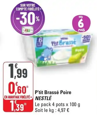 G20 P'tit brassé poire nestle offre