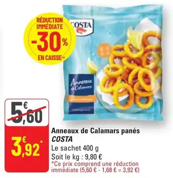 G20 Anneaux de calamars panés costa offre