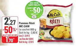 G20 Pommes rösti mc cain offre