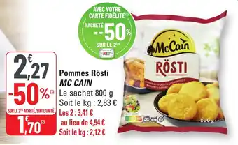 G20 Pommes rösti mc cain offre