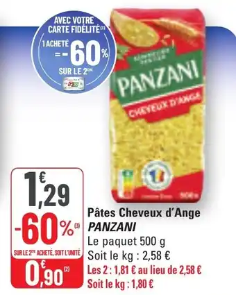 G20 Pâtes cheveux d'ange panzani offre