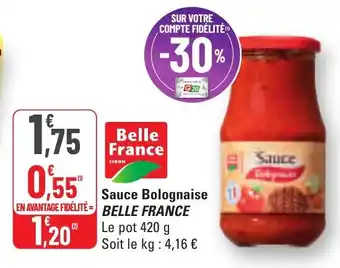 G20 Sauce bolognaise belle france offre