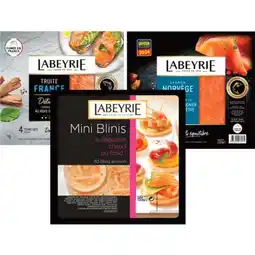 Carrefour Market Labeyrie sur tous les saumons, truites fumées, blinis et sauces offre