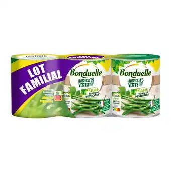 Carrefour Market Bonduelle haricots verts extra fins lot familial offre