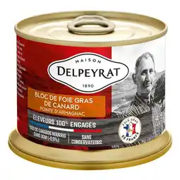 Carrefour Market Delpeyrat bloc de foie gras de canard offre