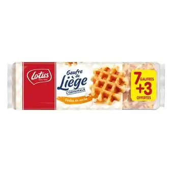 Carrefour Market Lotus gaufre de liège offre