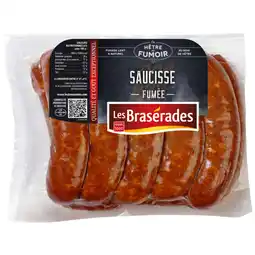 Carrefour Market 8 saucisses fumées les braserades offre