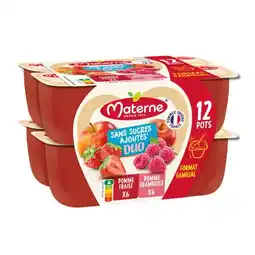 Carrefour Market Materne compotes sans sucres ajoutés format familial offre