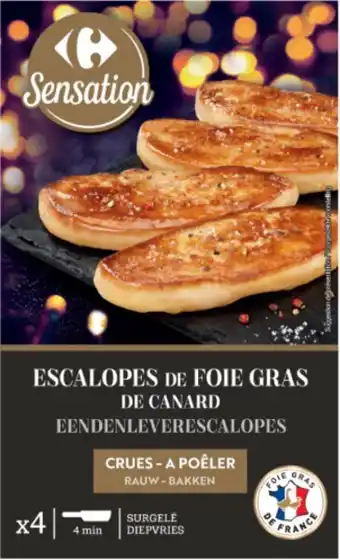 Carrefour Market Carrefour sensation escalopes de foie gras de canard surgelées offre