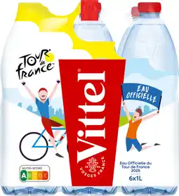 Carrefour Market Vittel sur tous les packs d’eaux naturelles et les bouteilles aromatisées offre
