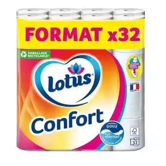 Carrefour Lotus papier toilette confort offre