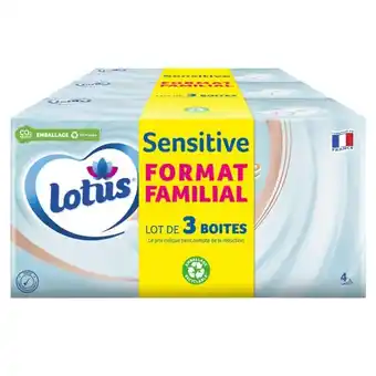 Carrefour Lotus mouchoirs format familial offre