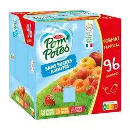 Carrefour Pom'potes compotes sans sucres ajoutés format familial offre