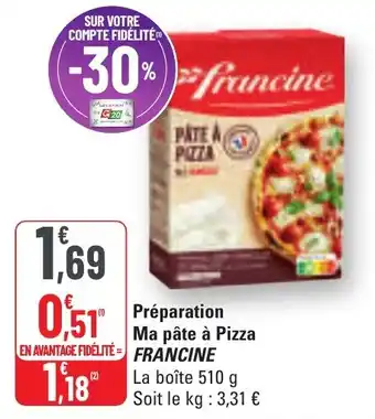 G20 Préparation ma pâte à pizza francine offre
