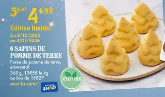 Picard 6 sapins de pomme de terre offre