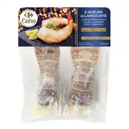 Carrefour Carrefour extra 2 queues de langoustes congelées offre