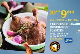Picard Picard 2 cuisses de canard du sud-ouest confites offre