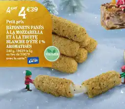 Picard Picard bâtonnets panés à la mozzarella et à la truffe blanche d'été 1% aromatisés offre