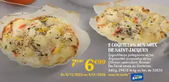 Picard 2 coquilles aux noix de saint-jacques offre
