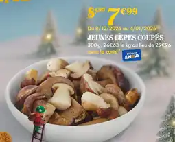 Picard Jeunes cèpes coupés offre