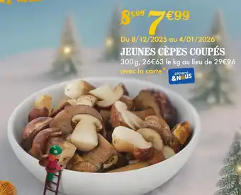Picard Jeunes cèpes coupés offre