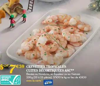 Picard Picard crevettes tropicales cuites décortiquées asc offre
